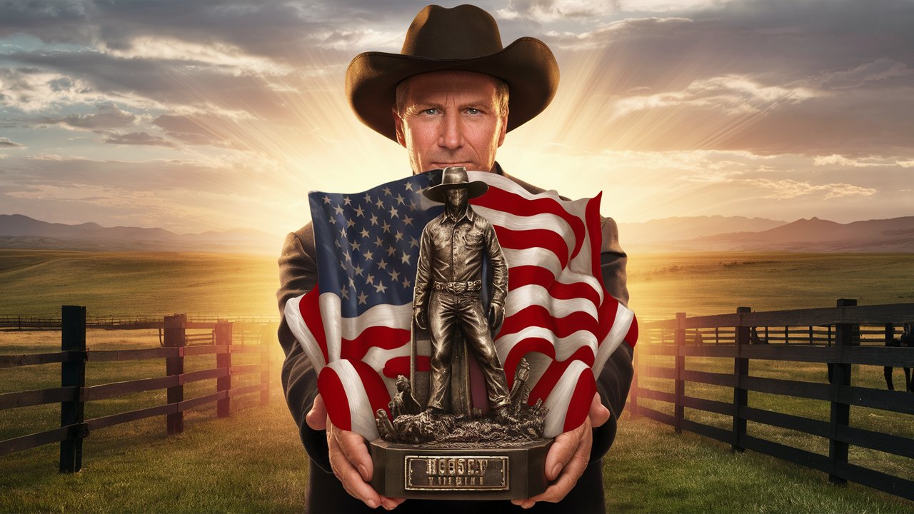 hegseth cowboy statue gift held
